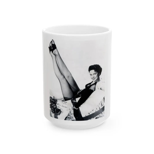 Kathryn Grant #131 (Vintage Female Icon) White Coffee Mug-15oz-Go Mug Yourself