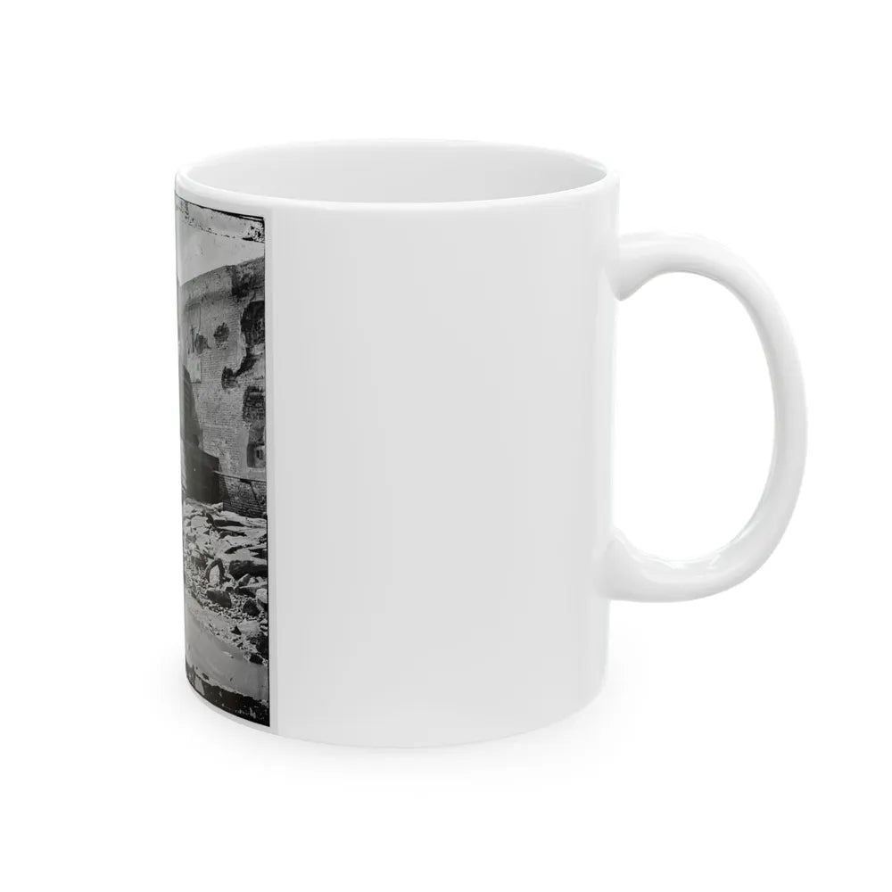 Charleston, S.C. Palmetto Reinforcements On The Channel Side Of Fort Sumter (U.S. Civil War) White Coffee Mug-Go Mug Yourself