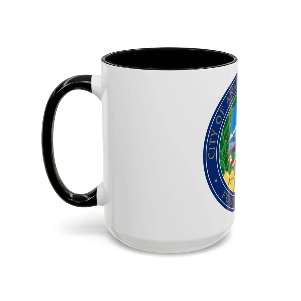 Seal of Anaheim California - Accent Coffee Mug-Go Mug Yourself