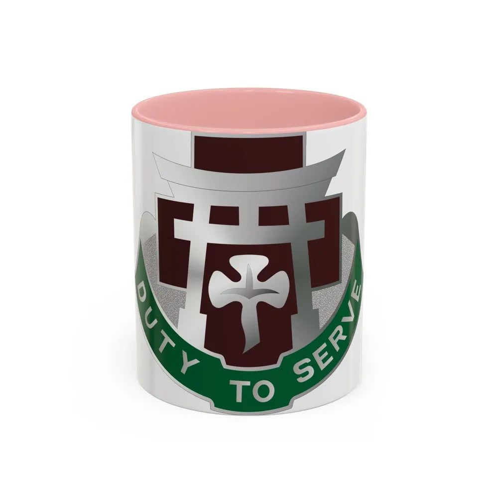 74 Field Hospital (U.S. Army) Accent Coffee Mug-11oz-Pink-Go Mug Yourself