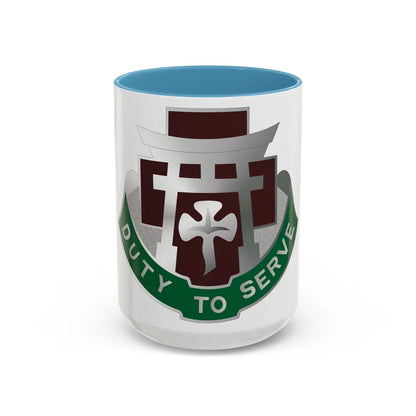 74 Field Hospital (U.S. Army) Accent Coffee Mug-15oz-Light Blue-Go Mug Yourself