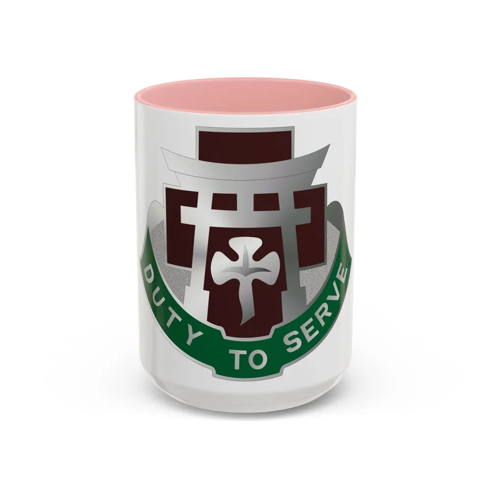 74 Field Hospital (U.S. Army) Accent Coffee Mug-15oz-Pink-Go Mug Yourself