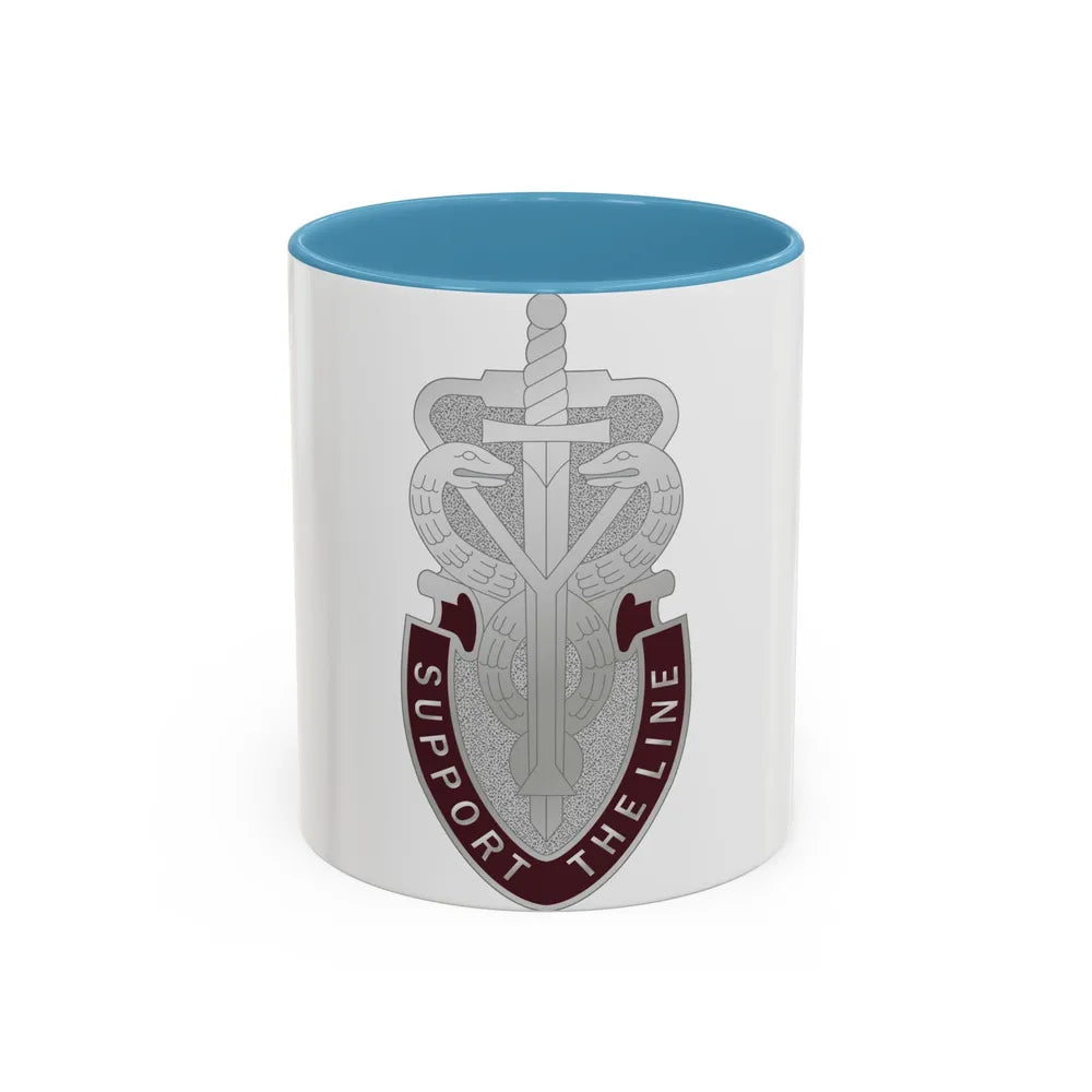 74 Medical Battalion (U.S. Army) Accent Coffee Mug-11oz-Light Blue-Go Mug Yourself