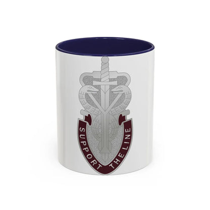 74 Medical Battalion (U.S. Army) Accent Coffee Mug-11oz-Navy-Go Mug Yourself