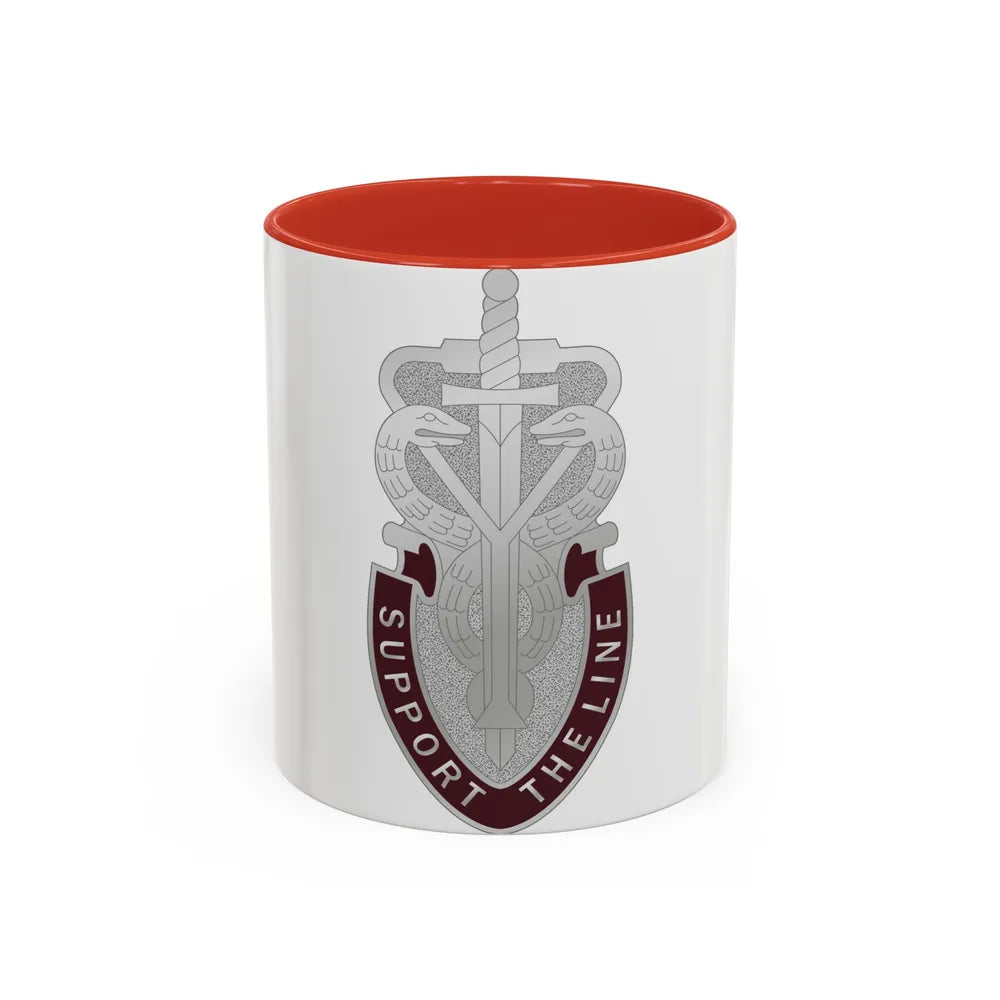 74 Medical Battalion (U.S. Army) Accent Coffee Mug-11oz-Red-Go Mug Yourself