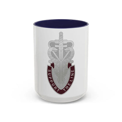 74 Medical Battalion (U.S. Army) Accent Coffee Mug 15oz Navy - Go Mug Yourself