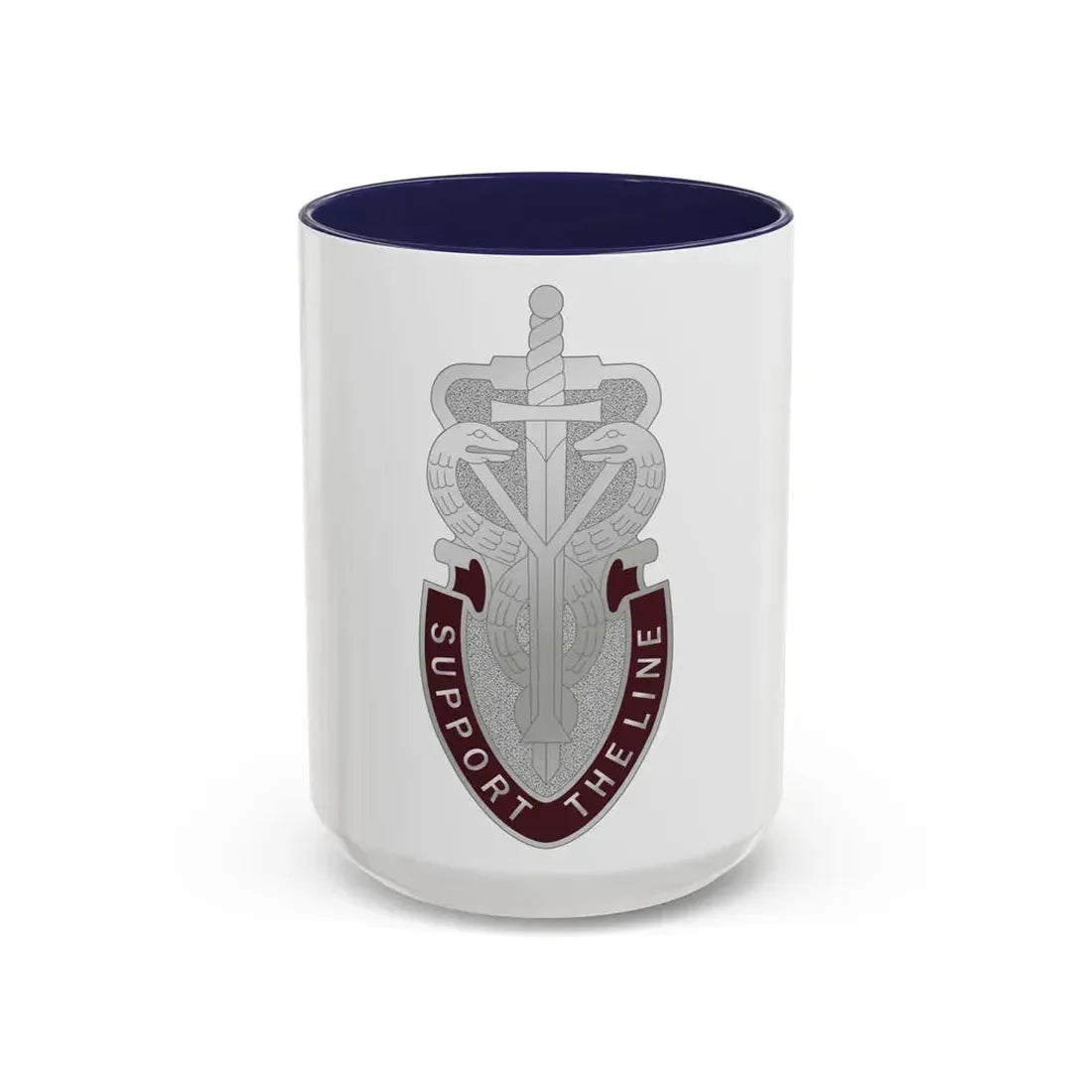 74 Medical Battalion (U.S. Army) Accent Coffee Mug 15oz Navy - Go Mug Yourself