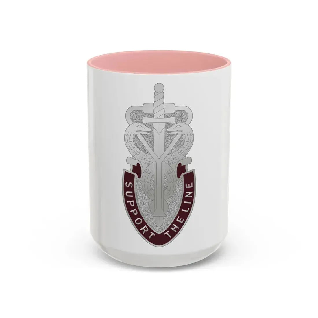 74 Medical Battalion (U.S. Army) Accent Coffee Mug 15oz Pink - Go Mug Yourself