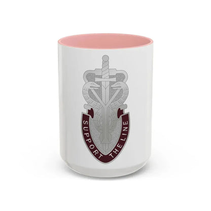 74 Medical Battalion (U.S. Army) Accent Coffee Mug 15oz Pink - Go Mug Yourself