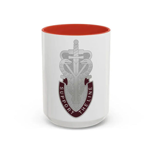 74 Medical Battalion (U.S. Army) Accent Coffee Mug 15oz Red - Go Mug Yourself