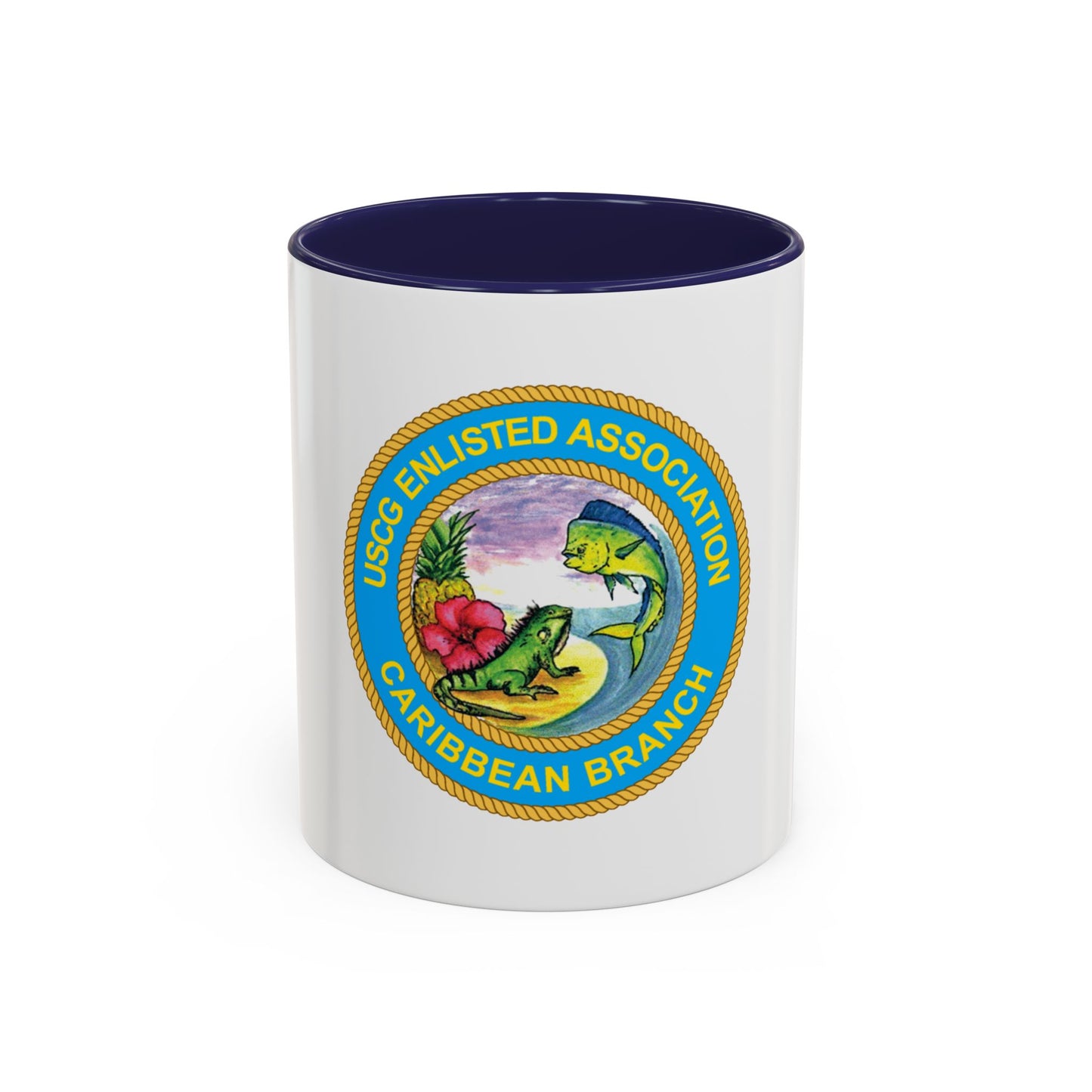 USCG EnlAssocCaribbean Branch (U.S. Coast Guard) Accent Coffee Mug