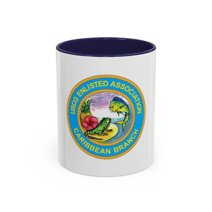 USCG EnlAssocCaribbean Branch (U.S. Coast Guard) Accent Coffee Mug