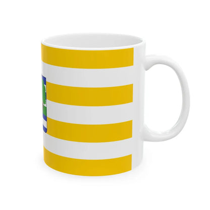 Flag of Vukovar Srijem County Croatia - White Coffee Mug-Go Mug Yourself