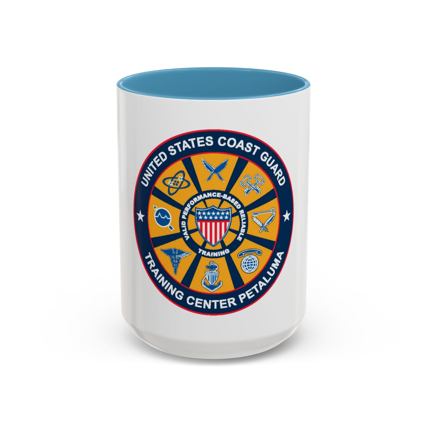 USCG Training Center Petaluma (U.S. Coast Guard) Accent Coffee Mug