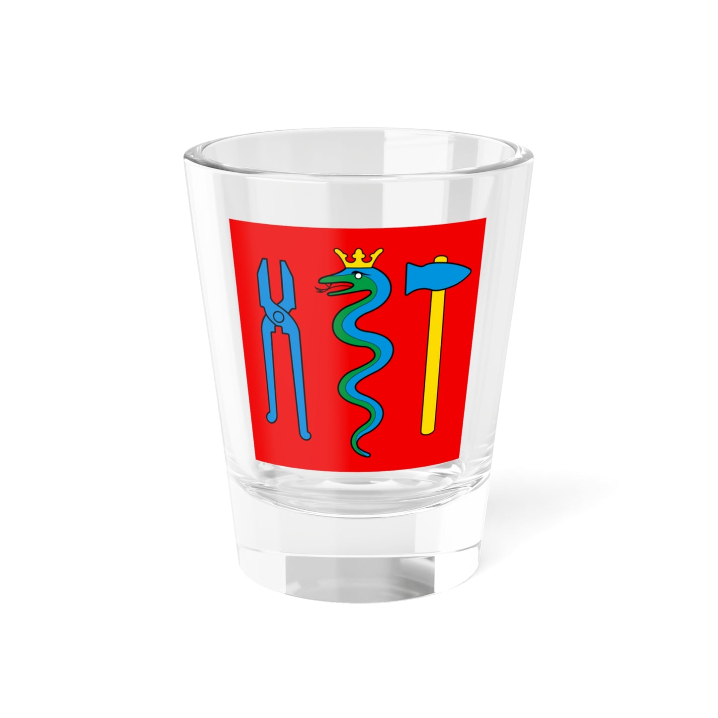 CHE Schmitten FR Flag (Switzerland) Shot Glass 1.5oz