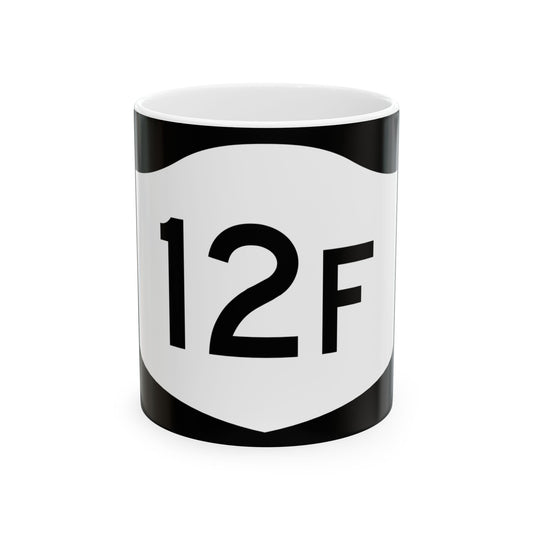 NY-12F (New York) (Road Sign) White Coffee Mug