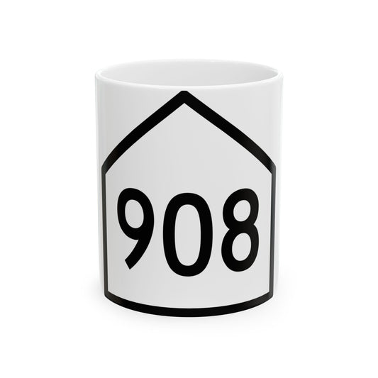 WV HARP 908 (Virginia) (Road Sign) White Coffee Mug-11oz-Go Mug Yourself