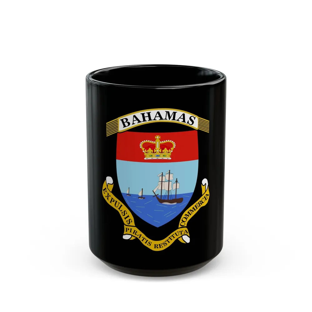 Coat of Arms of The Bahamas 2 - Black Coffee Mug-15oz-Go Mug Yourself