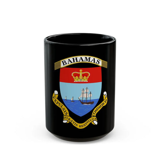 Coat of Arms of The Bahamas 2 - Black Coffee Mug-15oz-Go Mug Yourself