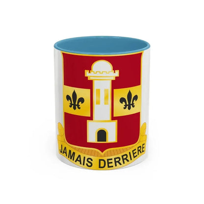 740th Antiaircraft Artillery Gun Battalion (U.S. Army) Accent Coffee Mug 11oz Light Blue - Go Mug Yourself