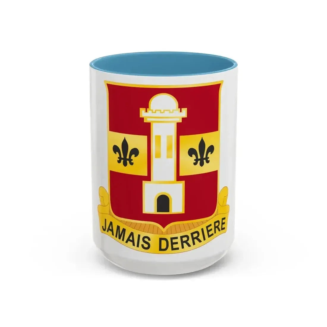 740th Antiaircraft Artillery Gun Battalion (U.S. Army) Accent Coffee Mug 15oz Light Blue - Go Mug Yourself