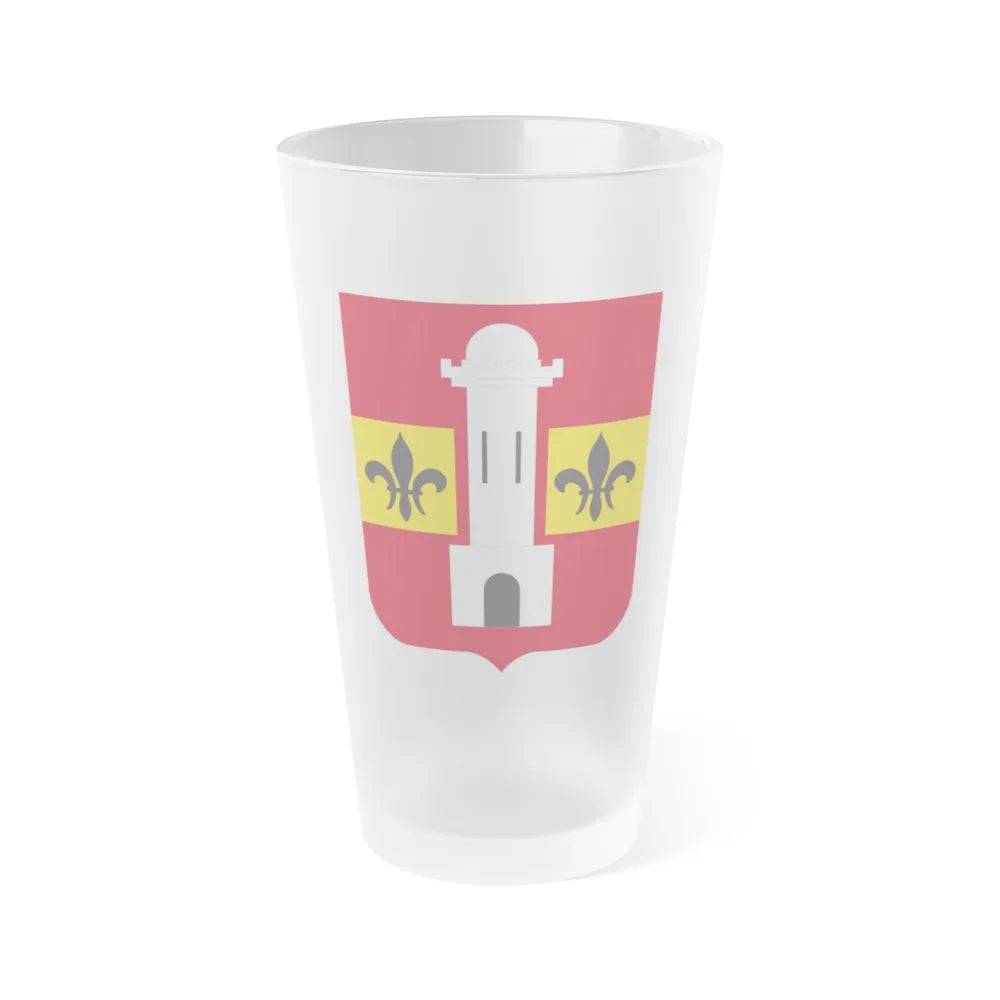 740th Antiaircraft Artillery Gun Battalion v2 (U.S. Army) Frosted Pint Glass 16oz-Go Mug Yourself