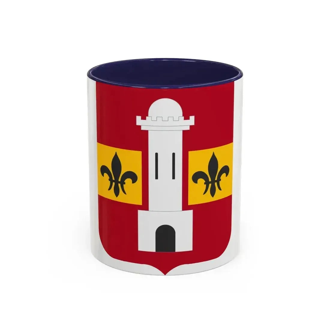 740th Antiaircraft Artillery Gun Battalion v2 (U.S. Army) Accent Coffee Mug 11oz Navy - Go Mug Yourself