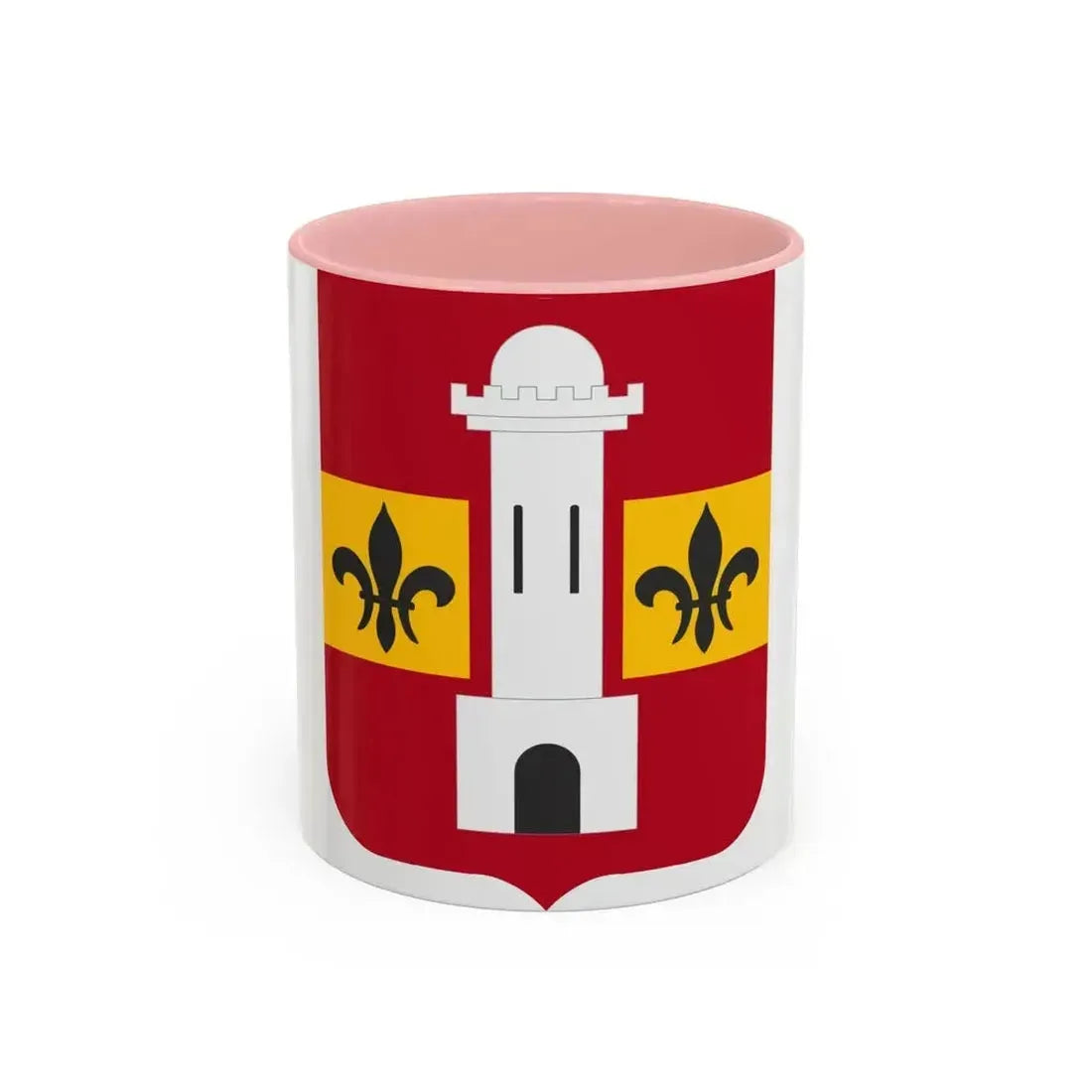 740th Antiaircraft Artillery Gun Battalion v2 (U.S. Army) Accent Coffee Mug 11oz Pink - Go Mug Yourself