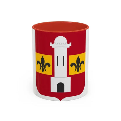 740th Antiaircraft Artillery Gun Battalion v2 (U.S. Army) Accent Coffee Mug 11oz Red - Go Mug Yourself