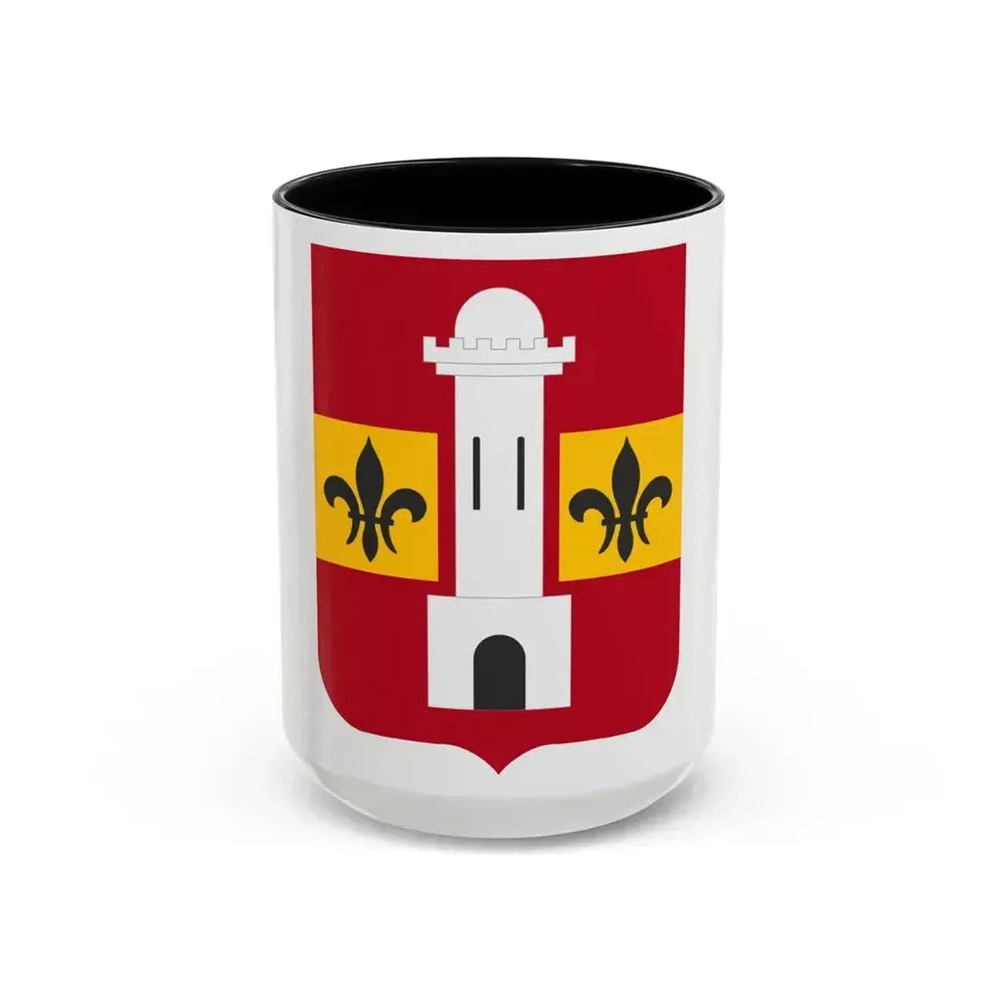 740th Antiaircraft Artillery Gun Battalion v2 (U.S. Army) Accent Coffee Mug 15oz Black - Go Mug Yourself
