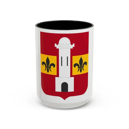 740th Antiaircraft Artillery Gun Battalion v2 (U.S. Army) Accent Coffee Mug 15oz Black - Go Mug Yourself