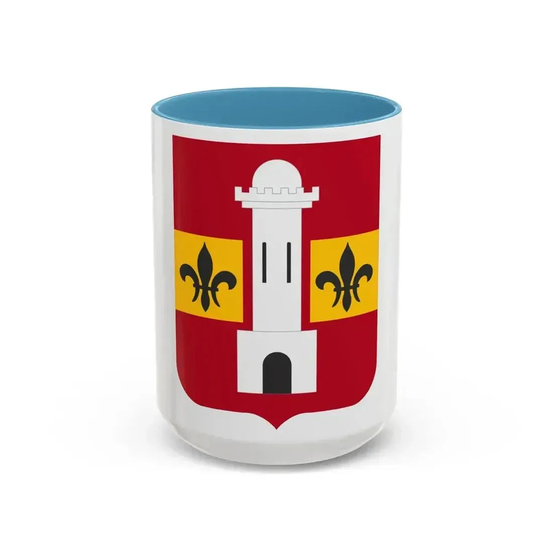 740th Antiaircraft Artillery Gun Battalion v2 (U.S. Army) Accent Coffee Mug 15oz Light Blue - Go Mug Yourself