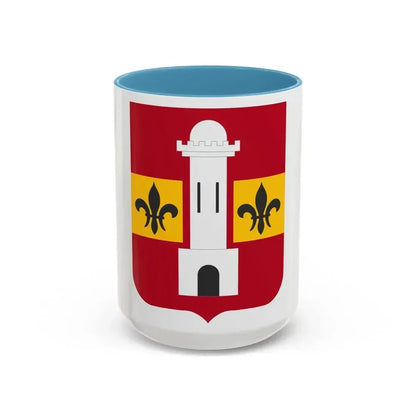 740th Antiaircraft Artillery Gun Battalion v2 (U.S. Army) Accent Coffee Mug 15oz Light Blue - Go Mug Yourself