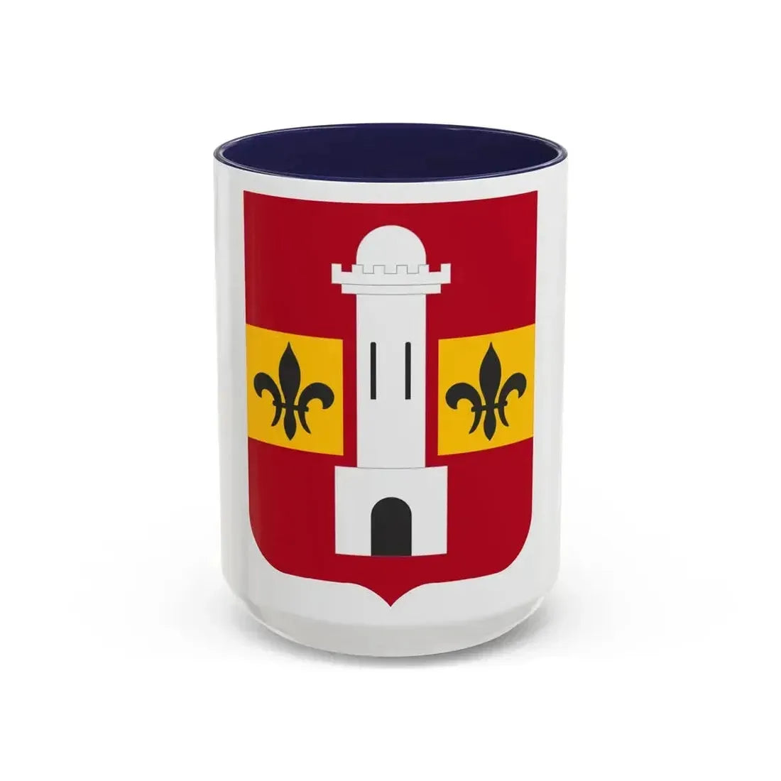 740th Antiaircraft Artillery Gun Battalion v2 (U.S. Army) Accent Coffee Mug 15oz Navy - Go Mug Yourself
