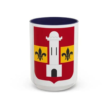 740th Antiaircraft Artillery Gun Battalion v2 (U.S. Army) Accent Coffee Mug 15oz Navy - Go Mug Yourself