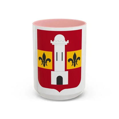 740th Antiaircraft Artillery Gun Battalion v2 (U.S. Army) Accent Coffee Mug 15oz Pink - Go Mug Yourself