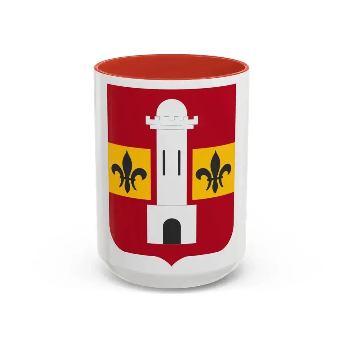 740th Antiaircraft Artillery Gun Battalion v2 (U.S. Army) Accent Coffee Mug 15oz Red - Go Mug Yourself