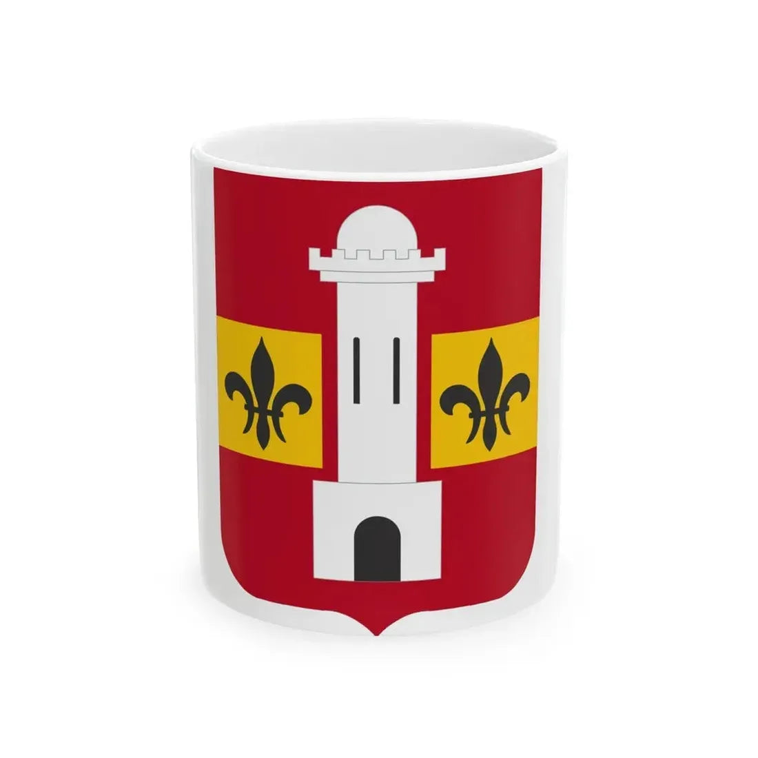 740th Antiaircraft Artillery Gun Battalion v2 (U.S. Army) White Coffee Mug - Go Mug Yourself