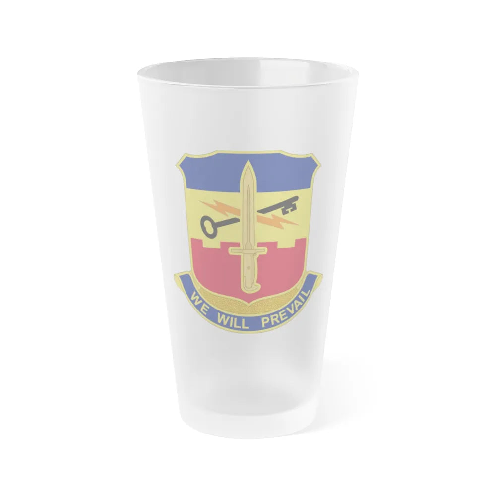 741 Engineer Battalion (U.S. Army) Frosted Pint Glass 16oz-Go Mug Yourself