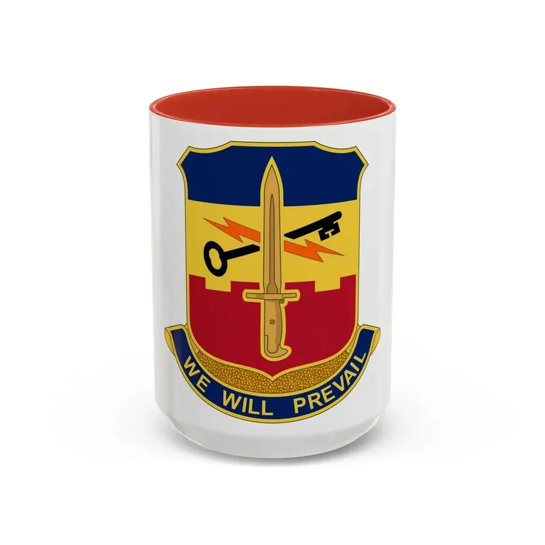 741 Engineer Battalion (U.S. Army) Accent Coffee Mug 15oz Red - Go Mug Yourself
