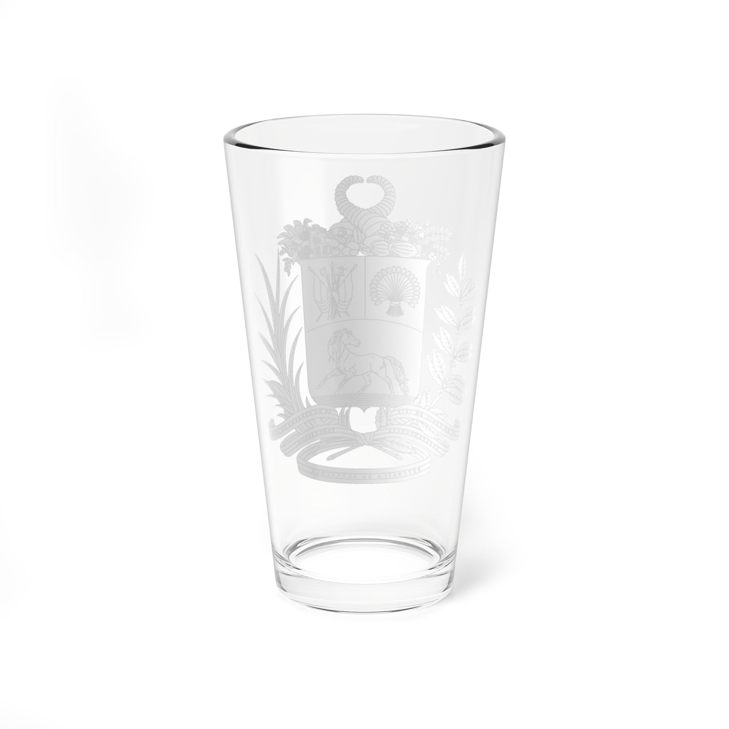 Coat of arms of Venezuela 1954 Monochrome (Venezuela) (Coat of Arms) Pint Glass 16oz