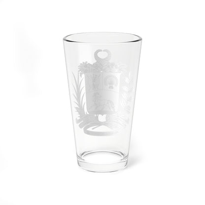 Coat of arms of Venezuela 1954 Monochrome (Venezuela) (Coat of Arms) Pint Glass 16oz