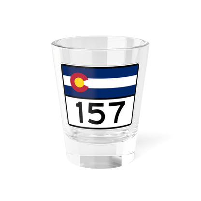 Colorado 157 wide (Colorado) (Road Sign) Shot Glass 1.5oz-1.5oz-Go Mug Yourself