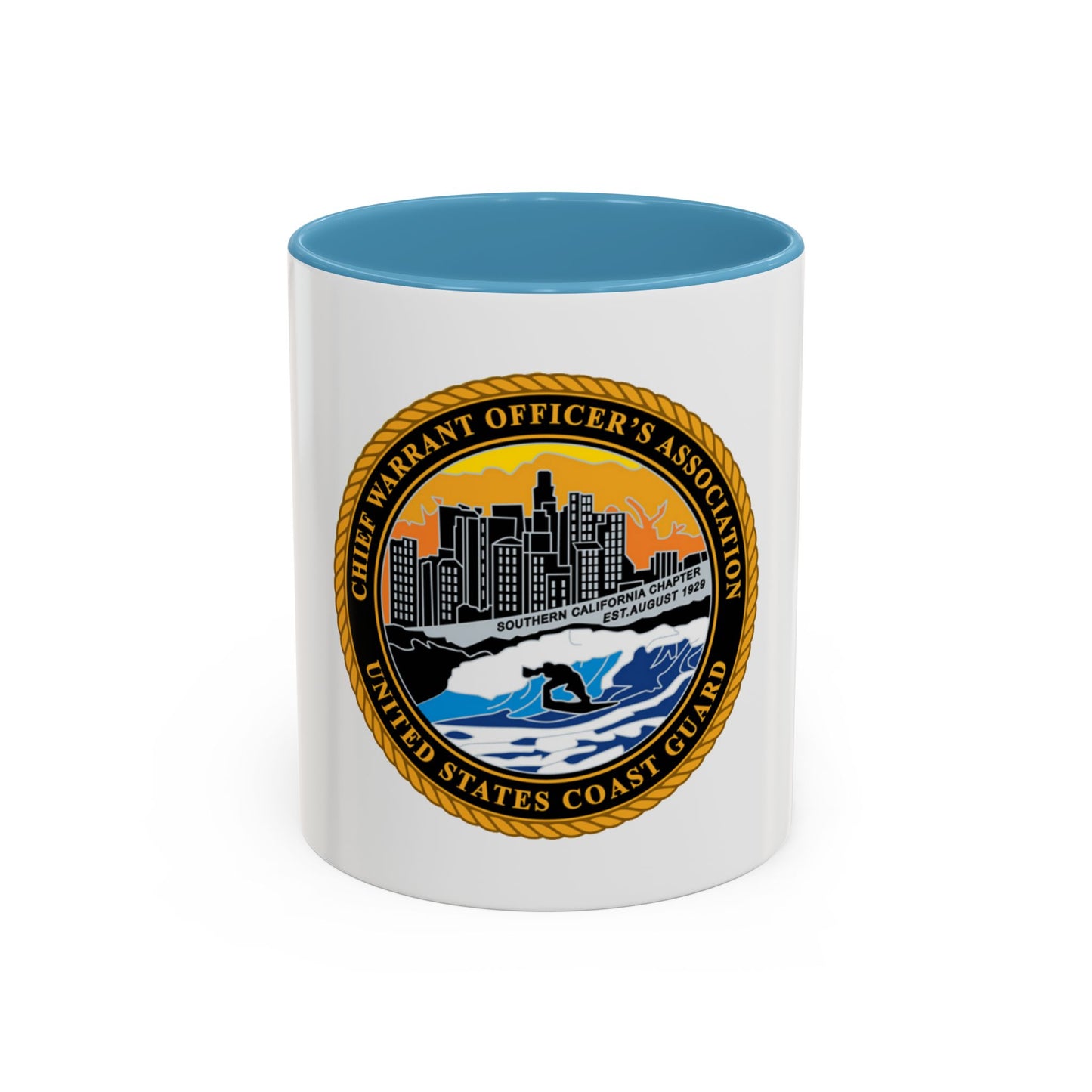 USCG CWO Assoc Surfer (U.S. Coast Guard) Accent Coffee Mug
