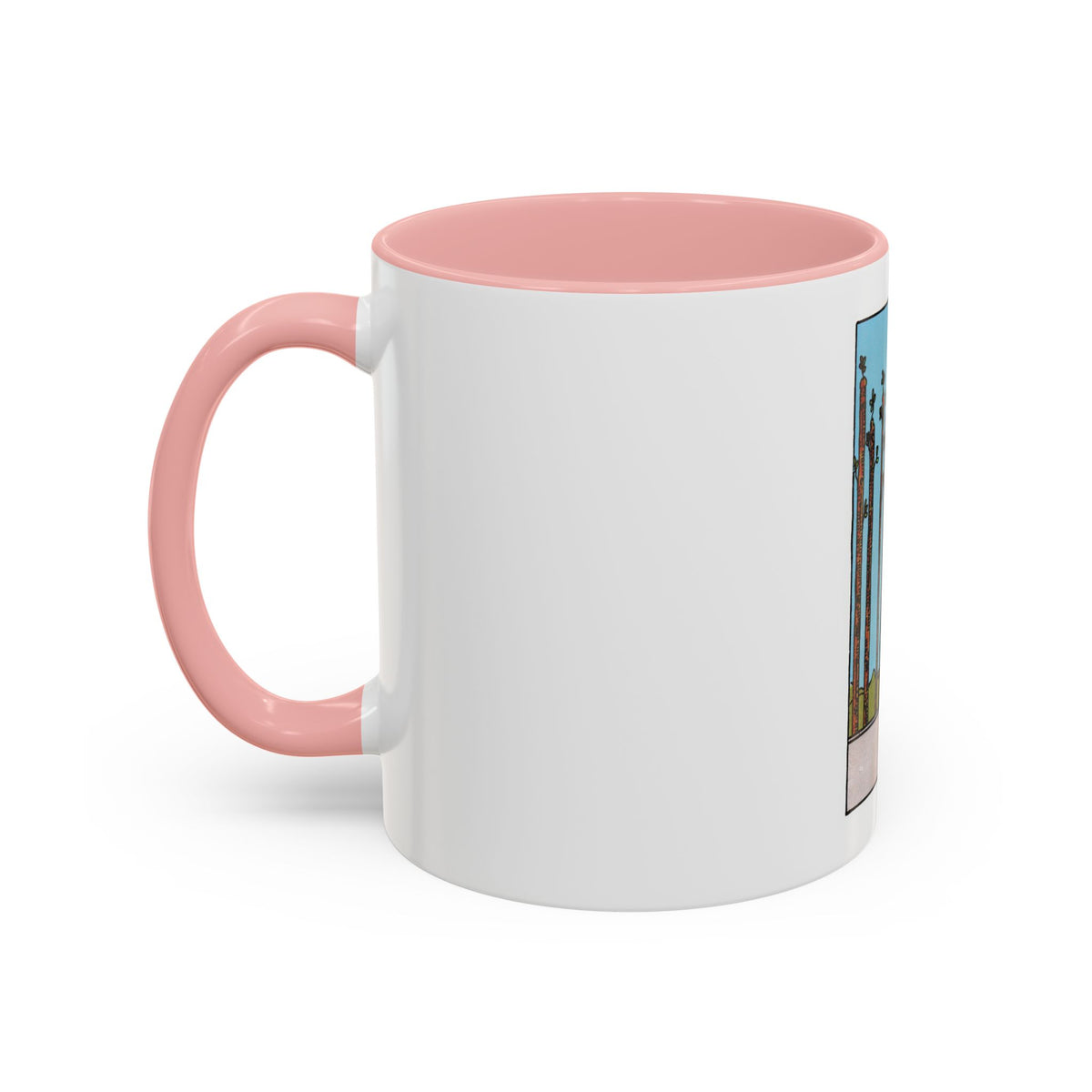 The 9 of Wands (Tarot Card) Accent Coffee Mug