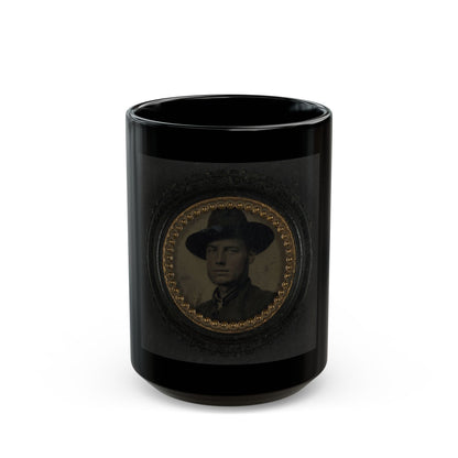 Unidentified Soldier In Union Uniform And Slouch Hat 003 (U.S. Civil War) Black Coffee Mug