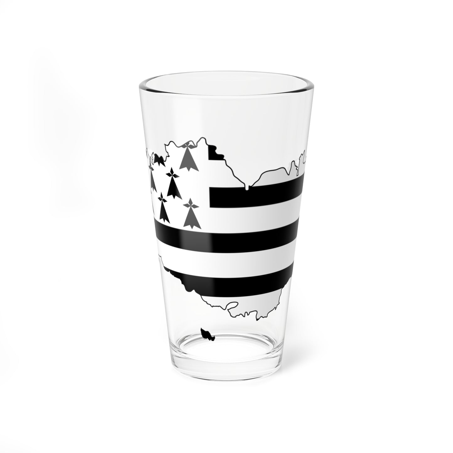 Flag map of Brittany Bretagne (France) Pint Glass 16oz
