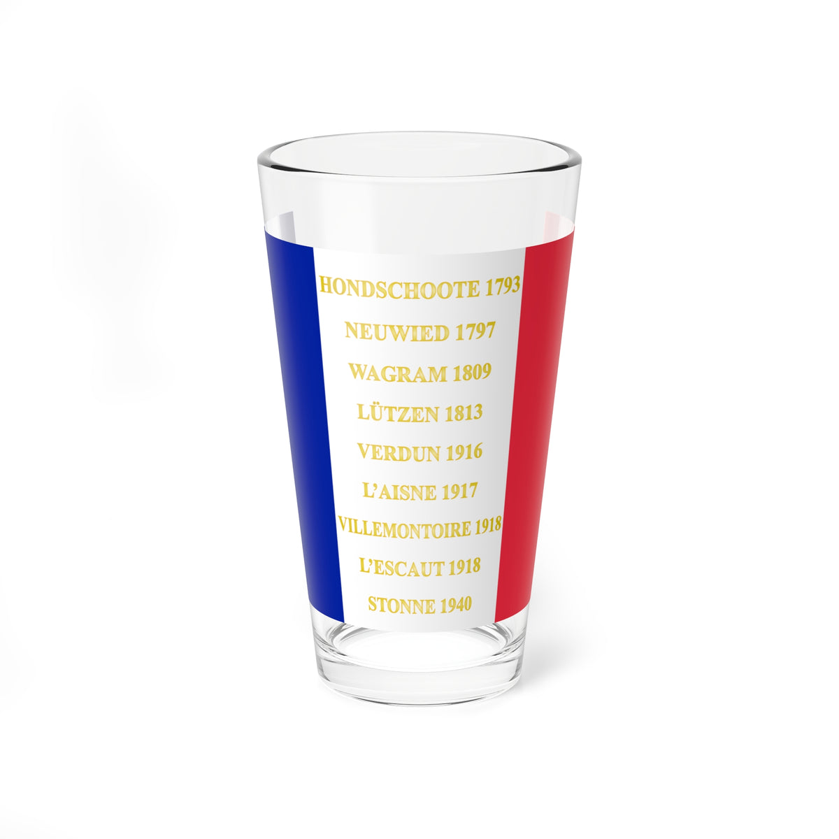67e regiment dinfanterie de ligne - drapeau (France) Pint Glass 16oz