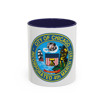 Seal of Chicago Illinois - Accent Coffee Mug