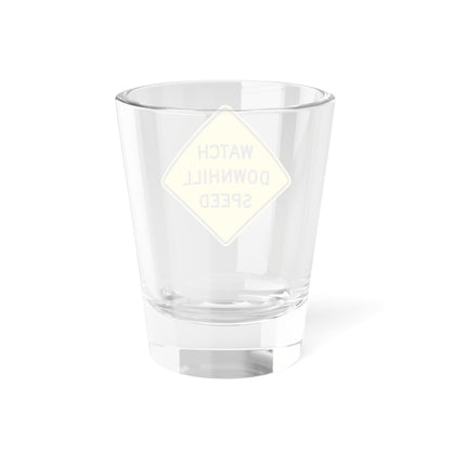 MUTCD-CA SW4-1 (California) (Road Sign) Shot Glass 1.5oz